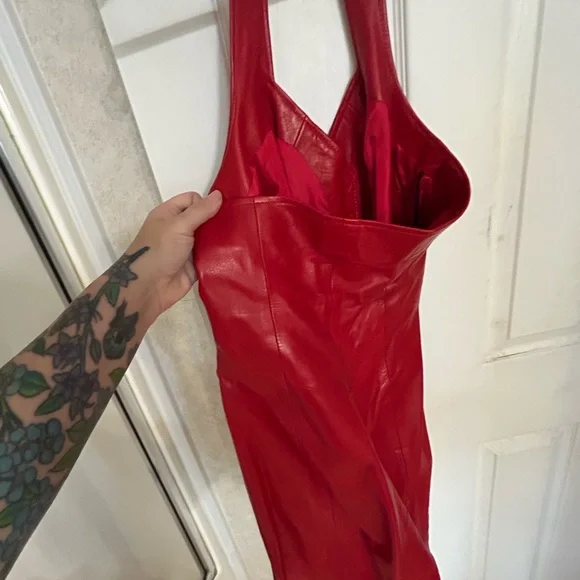 Vakko Red Mini Dress